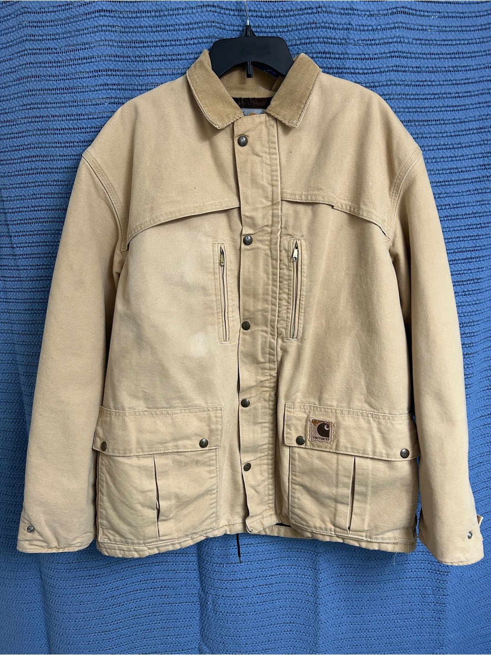 Vintage Carhartt C10WET Men's Regular Medium Canvas, Blanket-Lined Chore Coat